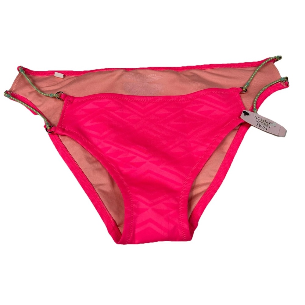 NEW Victorias Secret Size Large Knockout Cheeky Bikini Bottoms Pink #1477